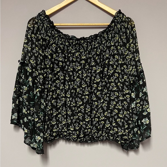 FREE PEOPLE Trumpet Sleeve Off Shoulder Blouse - Picture 3 of 9